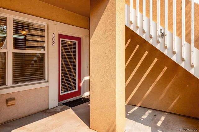 view of doorway to property