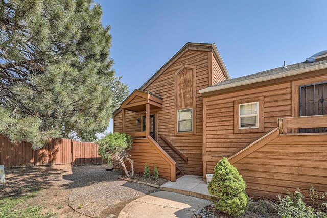 view of log-style house