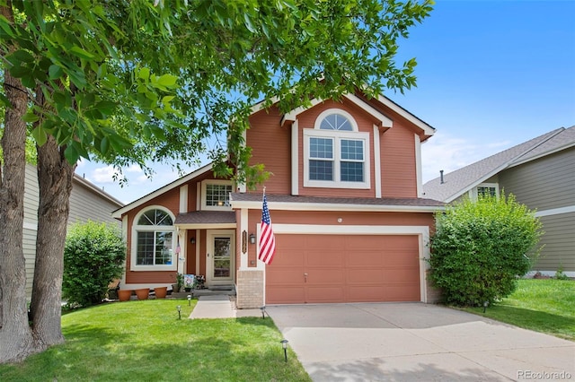 11366 Haswell Dr, Parker, CO 80134 - view of front of home with an attached garage, concrete driveway, and a front yard