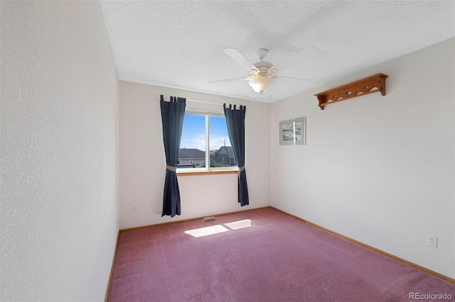 11366 Haswell Dr, Parker, CO 80134 - carpeted spare room featuring a ceiling fan and a textured ceiling