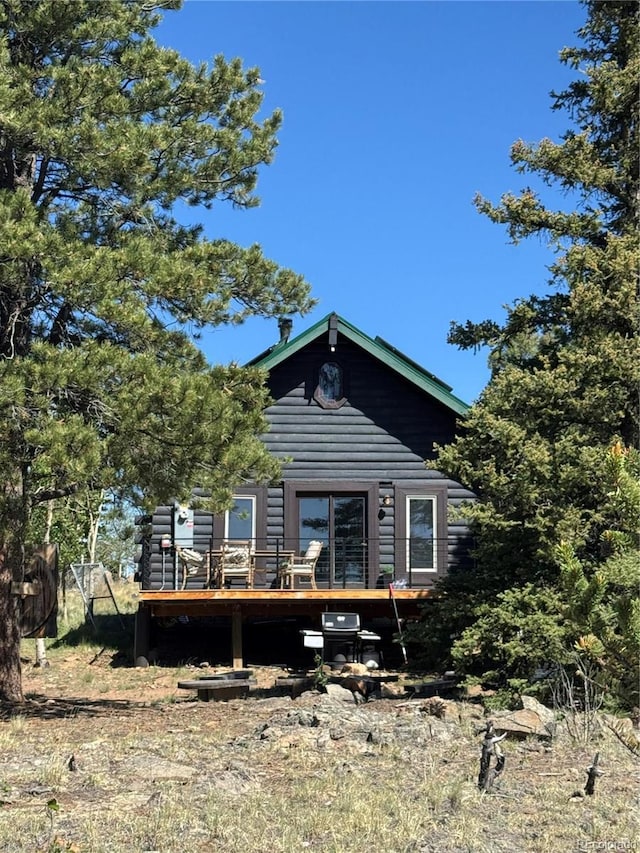 253 Bear Ln, Jefferson, CO 80456 - view of front facade featuring a deck