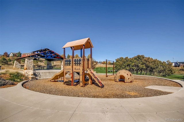 view of jungle gym