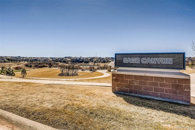 view of community with a lawn