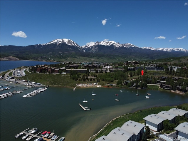 330 E Ln Bonte St Unit 2, Dillon, CO 80435 - aerial view of a water and mountain view and a marina