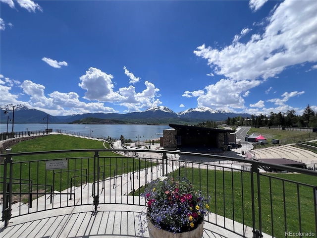 330 E Ln Bonte St Unit 2, Dillon, CO 80435 - balcony featuring a water and mountain view