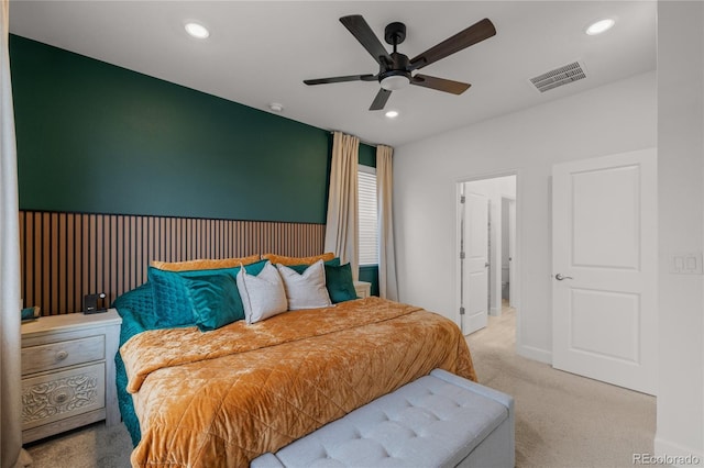 8132 Mt Harvard Rd, Littleton, CO 80125 - bedroom with recessed lighting, carpet, a ceiling fan, and baseboards