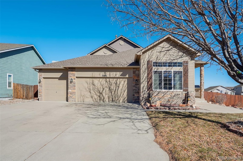 view of front of house featuring a garage