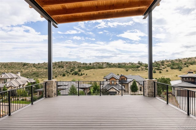 view of wooden terrace