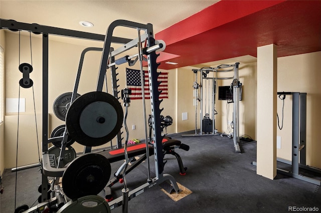 view of exercise room