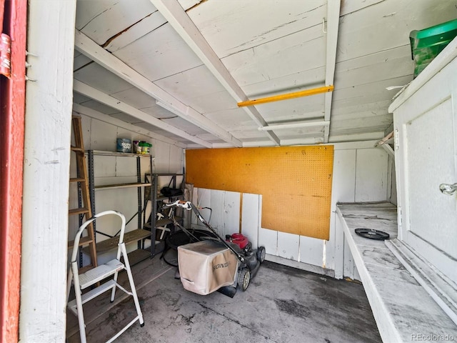 view of storage area