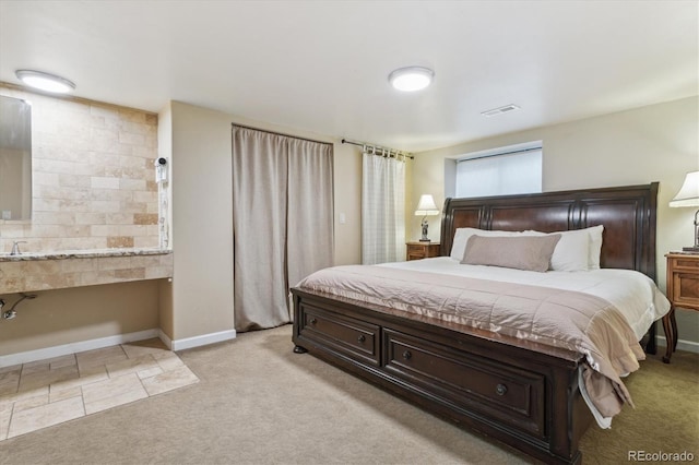 view of carpeted bedroom