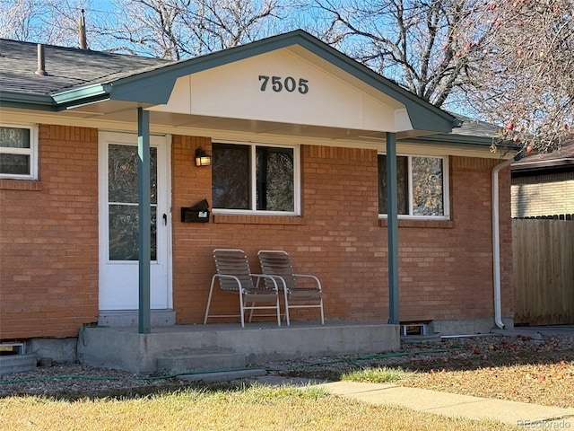 exterior space with a porch