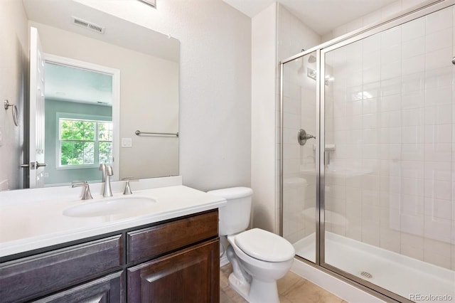 11911 E Lake Cir, Greenwood Village, CO 80111 - bathroom with a stall shower, vanity, and tile patterned flooring