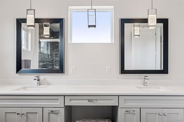 1373 S Garfield St, Denver, CO 80210 - full bathroom featuring vanity and a stall shower