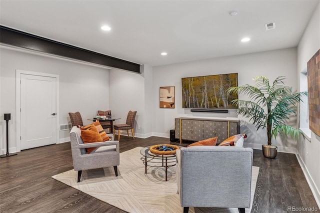 1373 S Garfield St, Denver, CO 80210 - living area with wood finished floors, recessed lighting, and baseboards