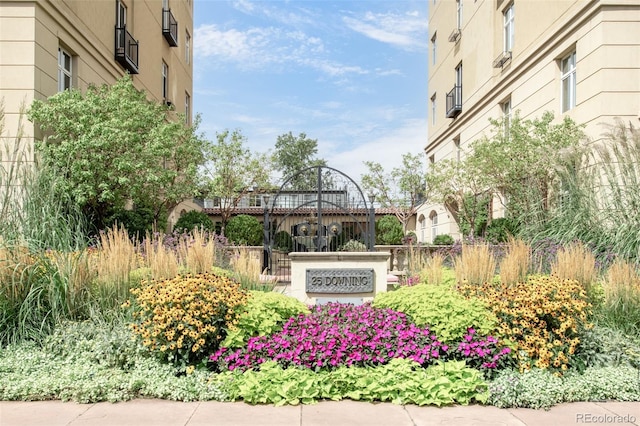 view of community sign