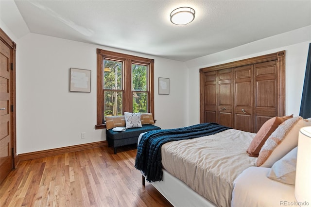 3039 W 22nd Ave, Denver, CO 80211 - bedroom with light wood-style flooring and a closet