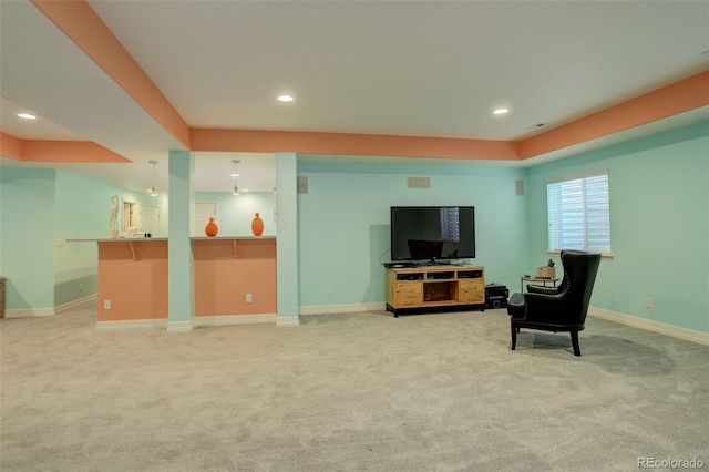 view of carpeted living room