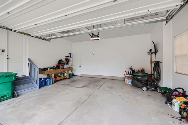 garage featuring a garage door opener