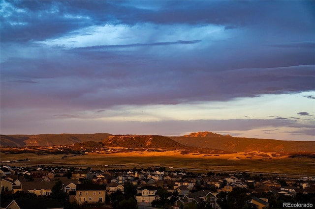 mountain view featuring a residential view