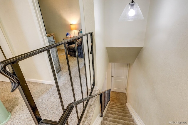 3572 S Kittredge St Unit B, Aurora, CO 80013 - stairway with carpet floors