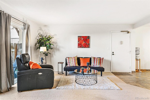 view of carpeted living room