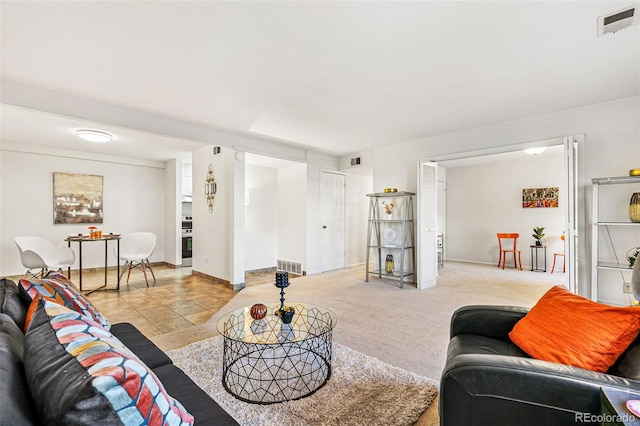 view of carpeted living room