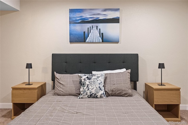 view of carpeted bedroom