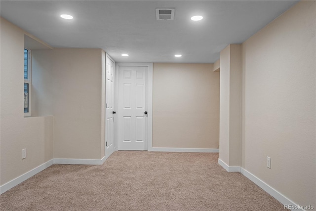 interior space with light colored carpet