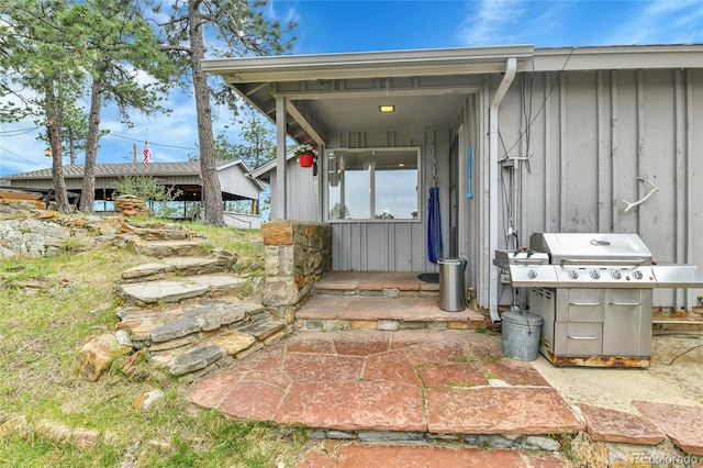 350 Tower Hill Cir, Golden, CO 80401 - doorway to property featuring board and batten siding