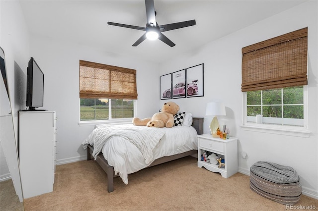 5653 Yank St, Arvada, CO 80002 - bedroom featuring multiple windows, light carpet, and baseboards