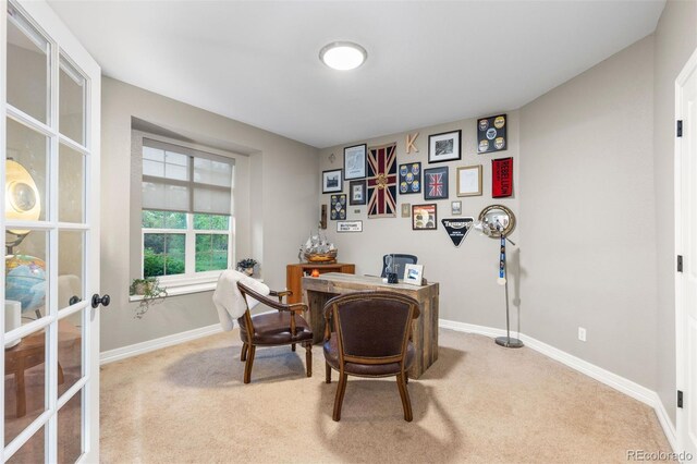 5653 Yank St, Arvada, CO 80002 - office space with light carpet, baseboards, and french doors