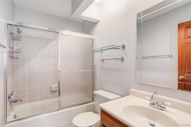 3951 S Carson St Unit D, Aurora, CO 80014 - full bath featuring vanity, combined bath / shower with glass door, and toilet