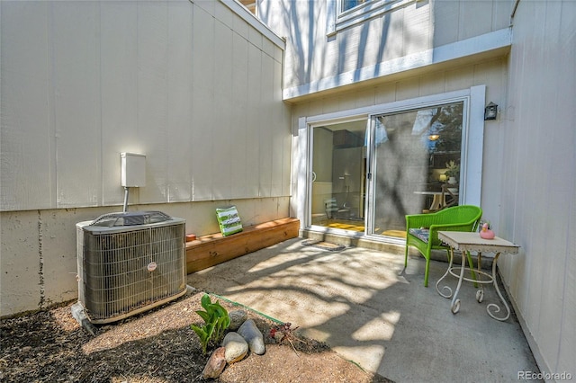 view of patio / terrace featuring central AC