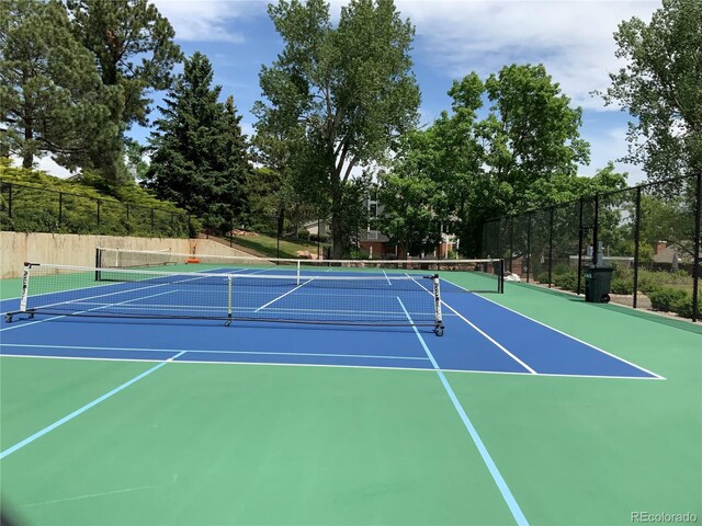 7077 S Knolls Way, Centennial, CO 80122 - view of tennis court with community basketball court