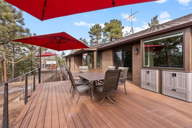 view of wooden deck