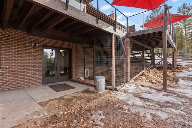 view of patio / terrace featuring french doors