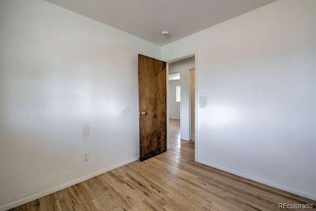 empty room featuring light hardwood / wood-style floors