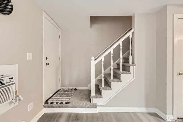 foyer entrance with wood-type flooring