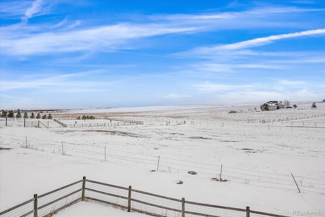 view of yard featuring a rural view