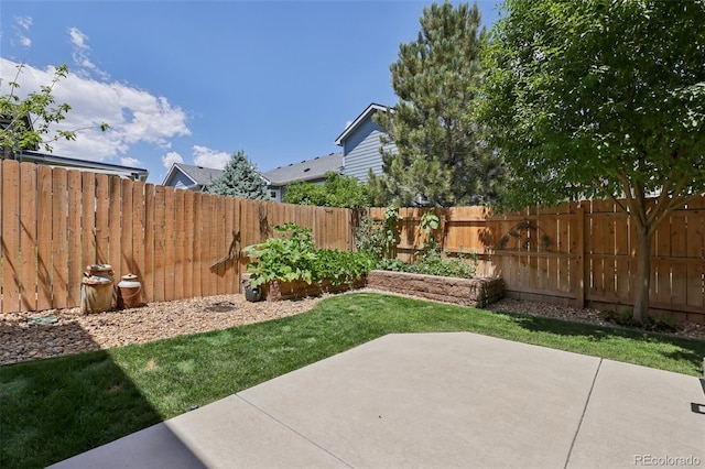3125 Brunner Blvd, Johnstown, CO 80534 - fenced backyard featuring a patio