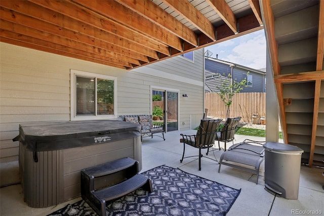 3125 Brunner Blvd, Johnstown, CO 80534 - view of patio featuring a hot tub