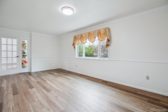 11254 E Colorado Dr, Aurora, CO 80012 - spare room with wood finished floors and crown molding