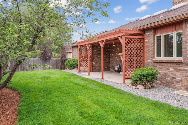 11254 E Colorado Dr, Aurora, CO 80012 - fenced yard with a pergola and a patio area