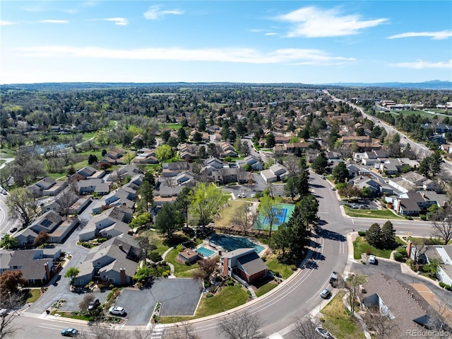 bird's eye view featuring a residential view