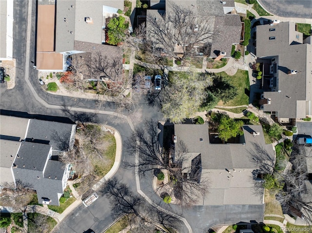 birds eye view of property featuring a residential view
