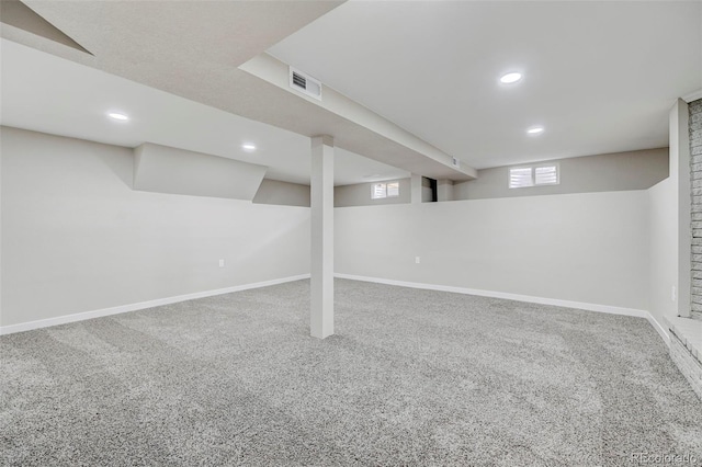 1216 Norwood Ave, Colorado Springs, CO 80905 - basement with carpet and recessed lighting