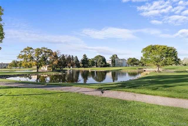 view of water feature