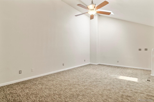 11085 Huron St Unit 1108, Northglenn, CO 80234 - unfurnished room with lofted ceiling, ceiling fan, and carpet floors