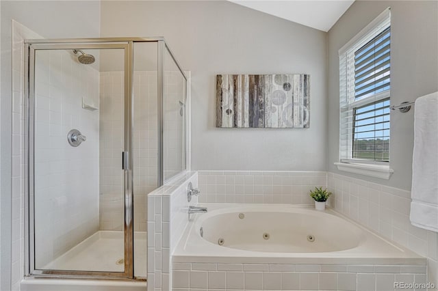 901 Sage Sparrow Cir, Highlands Ranch, CO 80129 - bathroom with a whirlpool tub, a shower stall, and healthy amount of natural light